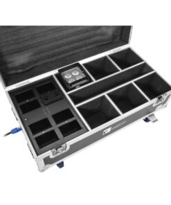 ROADINGER Flightcase 6x AKKU IP UP-4 Plus HCL Spot WDMX with Charging Function