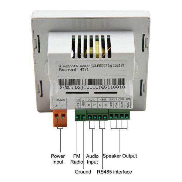 Auxdio DM-837 Intelligent Music Amplifier con Touch Screen da 3,5"