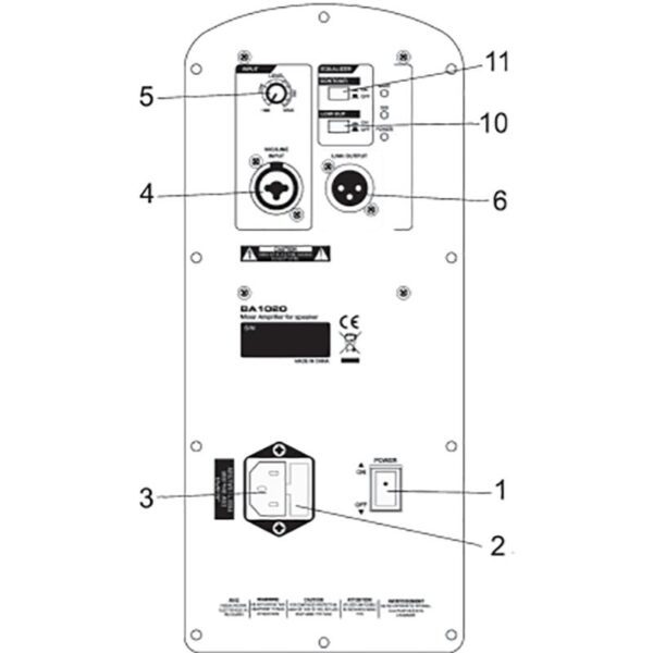 HP Audio HP-BA1020 Diffusore bi-amplificato da 10"
