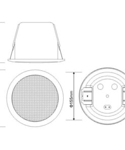 Honeywell L-VCM6B/EN Altoparlante da incasso per linea 100V - 6/3/1,5/0,75W