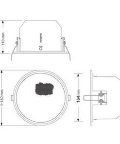 Honeywell L-VCP6A/EN Altoparlante da incasso per linea 100V - 6/3/1,5/0,75W