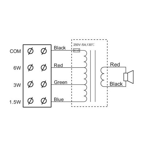 Honeywell L-VCP6A/EN Altoparlante da incasso per linea 100V - 6/3/1,5/0,75W
