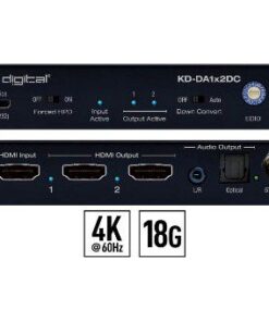 Key Digital KD-DA1x2DC Distributore amplificatore HDMI 1x2 Down Converter Audio DE Embedder
