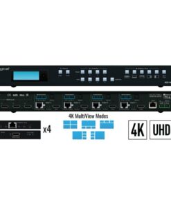 Key Digital KD-MLV4x4Pro Matrice HDMI-VGA POH/HDBT + 4 Ricevitori extender Audio analogico Multiview 4/in 4/out 4K - EDID