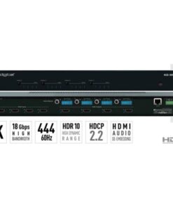 Key Digital KD-MS4X4G Matrice HDMI 4x4 4K/18G - HDCP2.2 - HDR - EDID control Audio De-embedding analogico L/R bilanciato/sbilanciato e Digitale coassiale