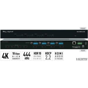 Key Digital KD-MS4X4G Matrice HDMI 4x4 4K/18G - HDCP2.2 - HDR - EDID control Audio De-embedding analogico L/R bilanciato/sbilanciato e Digitale coassiale