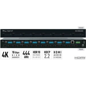 Key Digital KD-MS8x8G Matrice HDMI 8x8 4K/18G - HDCP2.2 - HDR - EDID control Audio De-embedding analogico L/R bilanciato/sbilanciato e Digitale coassiale