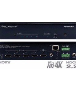 Key Digital KD-Pro4x1 Commutatore HDMI 4/in 1/out 4K - HDCP2.2 - HDR - EDID control Audio De-embedding analogico L/R bilanciato/sbilanciato e Digitale coassiale