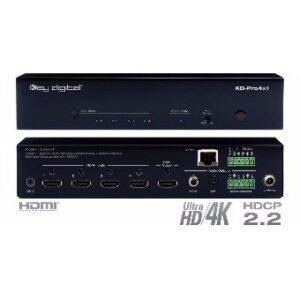Key Digital KD-Pro4x1 Commutatore HDMI 4/in 1/out 4K - HDCP2.2 - HDR - EDID control Audio De-embedding analogico L/R bilanciato/sbilanciato e Digitale coassiale
