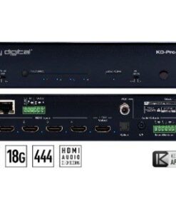 Key Digital KD-Pro4x1X Commutatore HDMI 4/in 1/out 4K - HDCP2.2 - HDR10 - EDID control Audio De-embedding analogico L+R bilanciato/sbilanciato e Digitale coassiale controllabile da IP