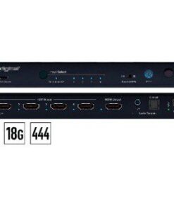 Key Digital KD-S4x1X Commutatore 4x1 HDMI 4K/18G - HDCP2.2 - EDID control con De-Embedder audio ottico, PCM, L+R