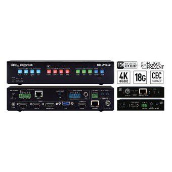 Key Digital KD-UFS42 Presentation Switcher 4K/18G 40m - Tx/Rx
