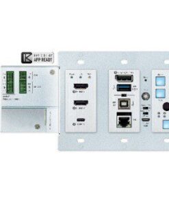 Key Digital KD-X4X1WUTX Selettore 4x1 da pannello/parete con 2 HDMI, Display Port, USB-C, USB, LAN, Audio De-Embedder, 4K 18G