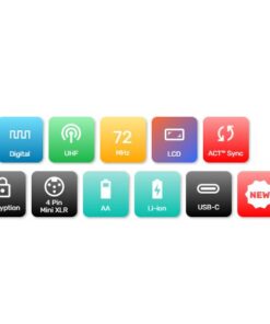 Mipro ACT-800T/5UA Trasmettitore beltpack da 72 MHz di banda con batteria ricaricabile al Litio o Alkaline