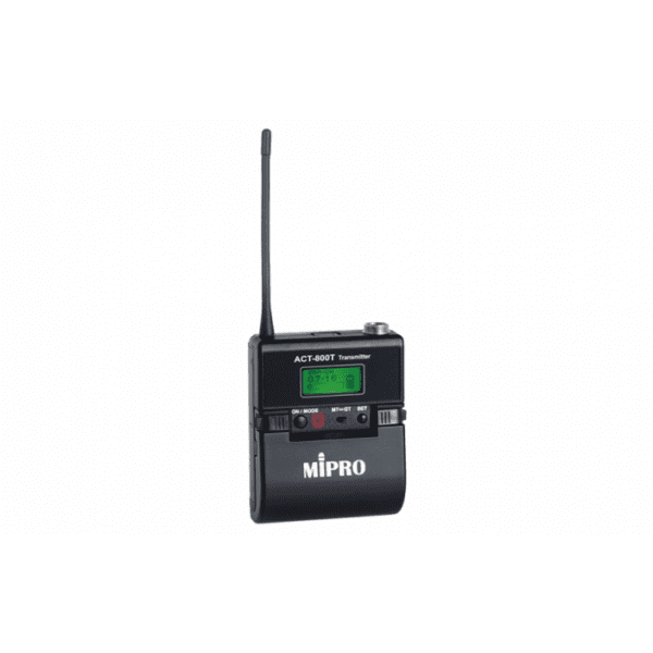 Mipro ACT-800T/5UA Trasmettitore beltpack da 72 MHz di banda con batteria ricaricabile al Litio o Alkaline