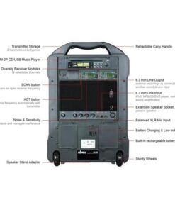 Mipro MA-707PA Amplificazione portatile da 100W a batteria e corrente