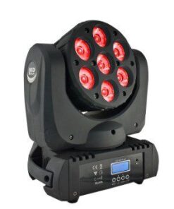 PLS Professional EMH7X12 Mini Testa mobile Beam con 7 Led RGBW 4in1 da 12W