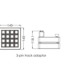 tLight TLK-30 Illuminatore con 16 Led Osram da 30W totali per binario trifase
