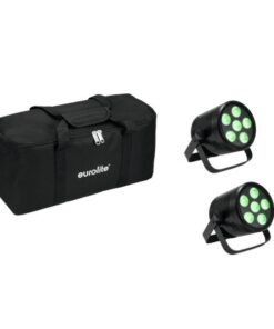 EUROLITE Set 2x AKKU PAR 6 QCL + Soft-Bag