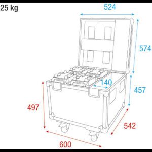 Case for 4x Shark Wash Zoom Two/Spot Two/Beam Flight case