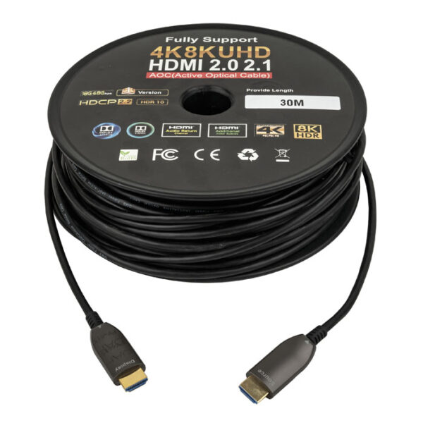 HDMI 2.0 AOC 4K Fibre Cable 30 m - Placcato oro