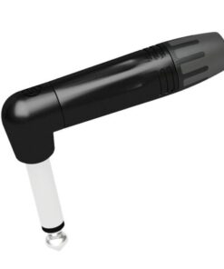 Jack Plug 6.3 mm Mono - 90Â° Alloggiamento di colore nero - tappo di chiusura nero