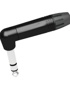 Jack Plug 6.3 mm Stereo - 90Â° Alloggiamento di colore nero - tappo di chiusura nero