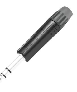 Jack Plug 6.3 mm Stereo Alloggiamento di colore nero - tappo di chiusura nero