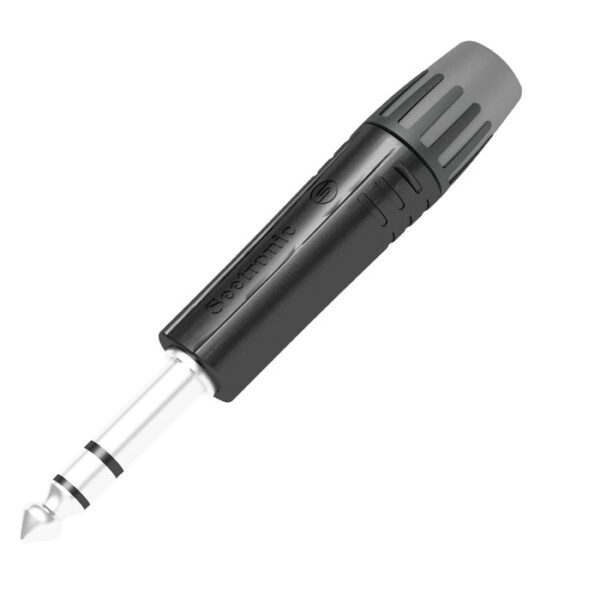 Jack Plug 6.3 mm Stereo Alloggiamento di colore nero - tappo di chiusura nero