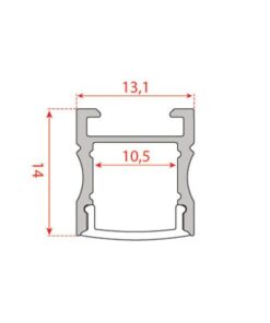 Profile Pro 35 Surface/Recessed Lunghezza: 2 m - argento