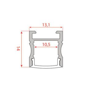 Profile Pro 35 Surface/Recessed Lunghezza: 2 m - argento