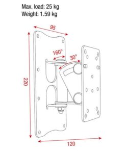 Speaker Wall Mount Inclinazione e panoramica 30°x160°