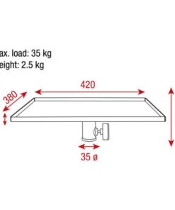 Tray for 35 mm stand Acciaio - 42x38 cm