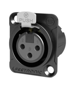 XLR 3P Chassis - female Contatti di colore argento - alloggiamento di colore nero