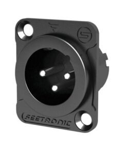 XLR 3P Chassis - male Contatti di colore argento - alloggiamento di colore nero