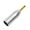 XLR 3P male to Jack mono male Contatti di colore oro - alloggiamento di colore argento