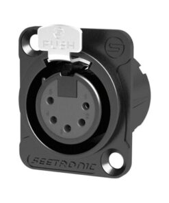 XLR 5P Chassis - female Contatti di colore argento - alloggiamento di colore nero