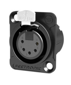 XLR 5P Chassis - female Contatti di colore oro - alloggiamento di colore nero