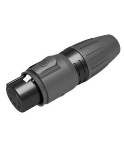 XLR 5P Connector - female - IP65 Contatti di colore oro - alloggiamento di colore nero