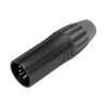 XLR 5P Connector - male Contatti di colore argento - alloggiamento di colore nero