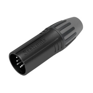 XLR 5P Connector - male Contatti di colore argento - alloggiamento di colore nero