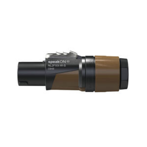 speakON 2P Cable Connector - S Alloggiamento di colore nero/marrone - Cavi di diametro piccolo