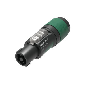 speakON 4P Cable Connector - L Alloggiamento nero/verde - Cavi di diametro ampio