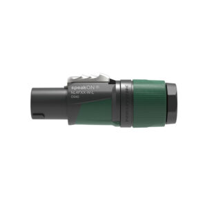 speakON 4P Cable Connector - L Alloggiamento nero/verde - Cavi di diametro ampio