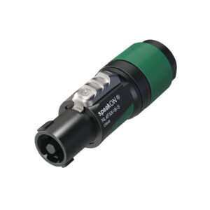 speakON 4P Cable Connector - S Alloggiamento nero/verde - Cavi di diametro piccolo