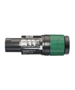 speakON 4P Cable Connector - S Alloggiamento nero/verde - Cavi di diametro piccolo