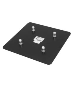 ALUTRUSS QUADLOCK End Plate M10-Male 50cm x 50cm bk