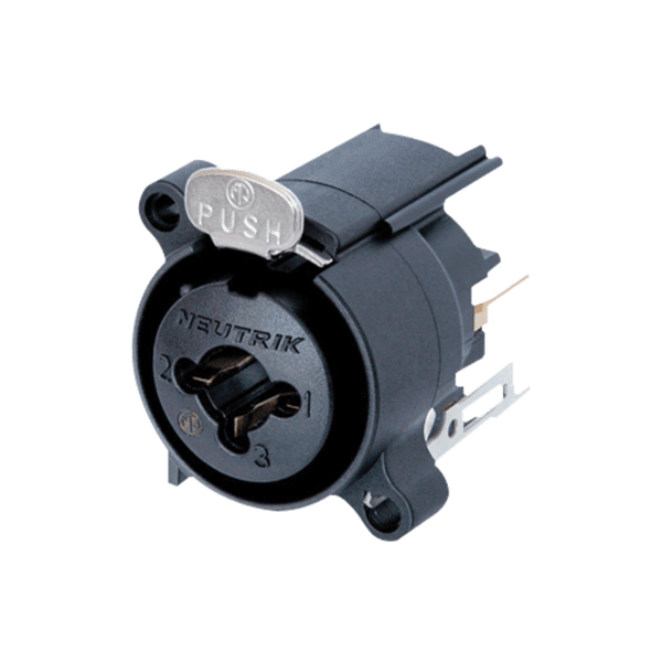 Audio XLR/jack 3P connector - female Contatti in bronzo, elemento di chiusura in acciaio