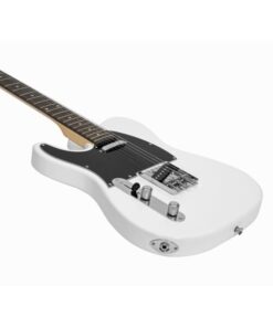 DIMAVERY TL-601 E-Guitar LH, white / black pick guard