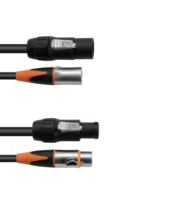 EUROLITE Combi Cable DT-2 DMX IP T-Con/3 Pin XLR 1.5m